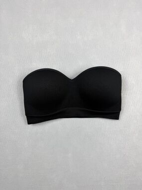 Auden Women's Push-Up Padded Seamless Bandeau Bra Strapless Black Sz M